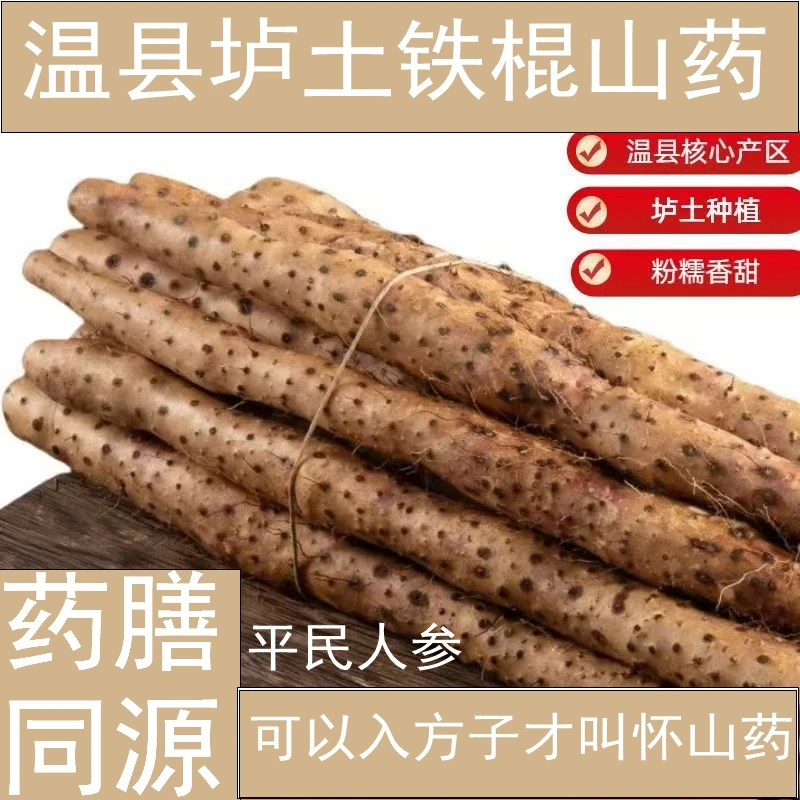 河南焦作温县正宗垆土铁棍山药怀山药47cm左右中果调养用软糯香甜