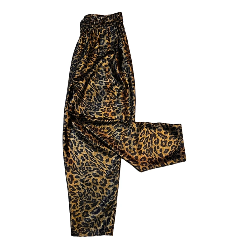 豹纹休闲裤   显瘦长裤高腰百搭复古直筒印花宽松时尚小脚哈伦裤