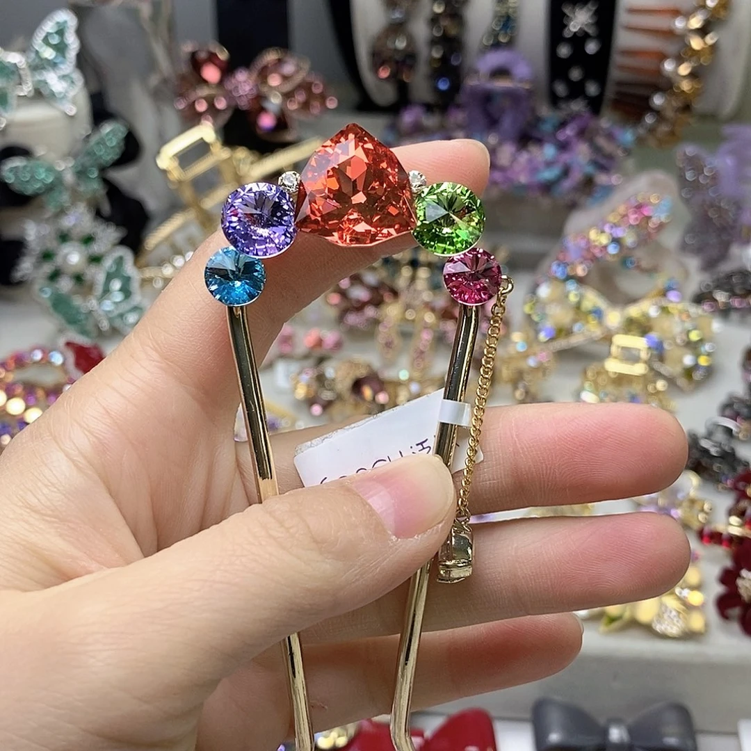 仿水晶合金施华U簪