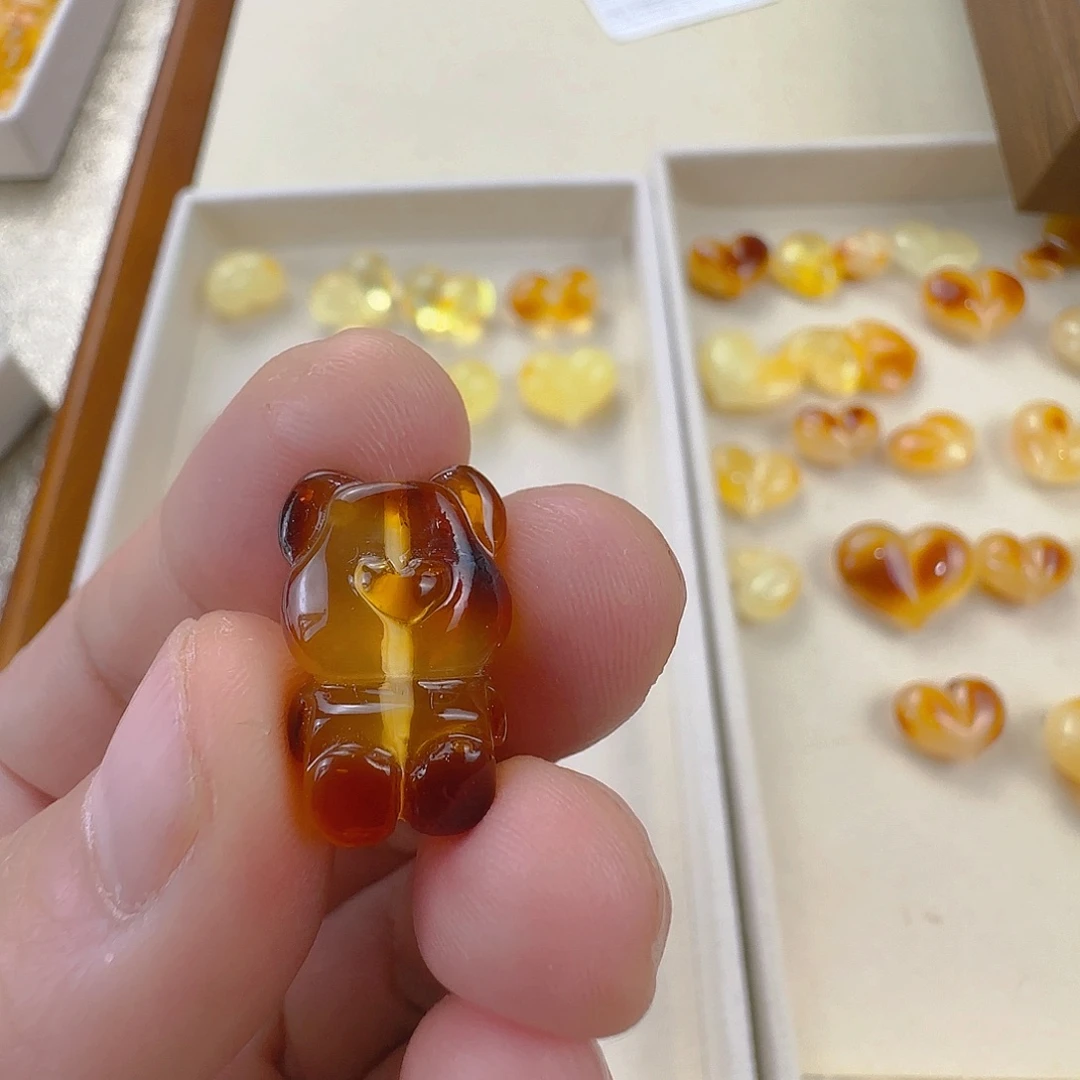 未镶嵌琥珀珠宝奇石天地孔
