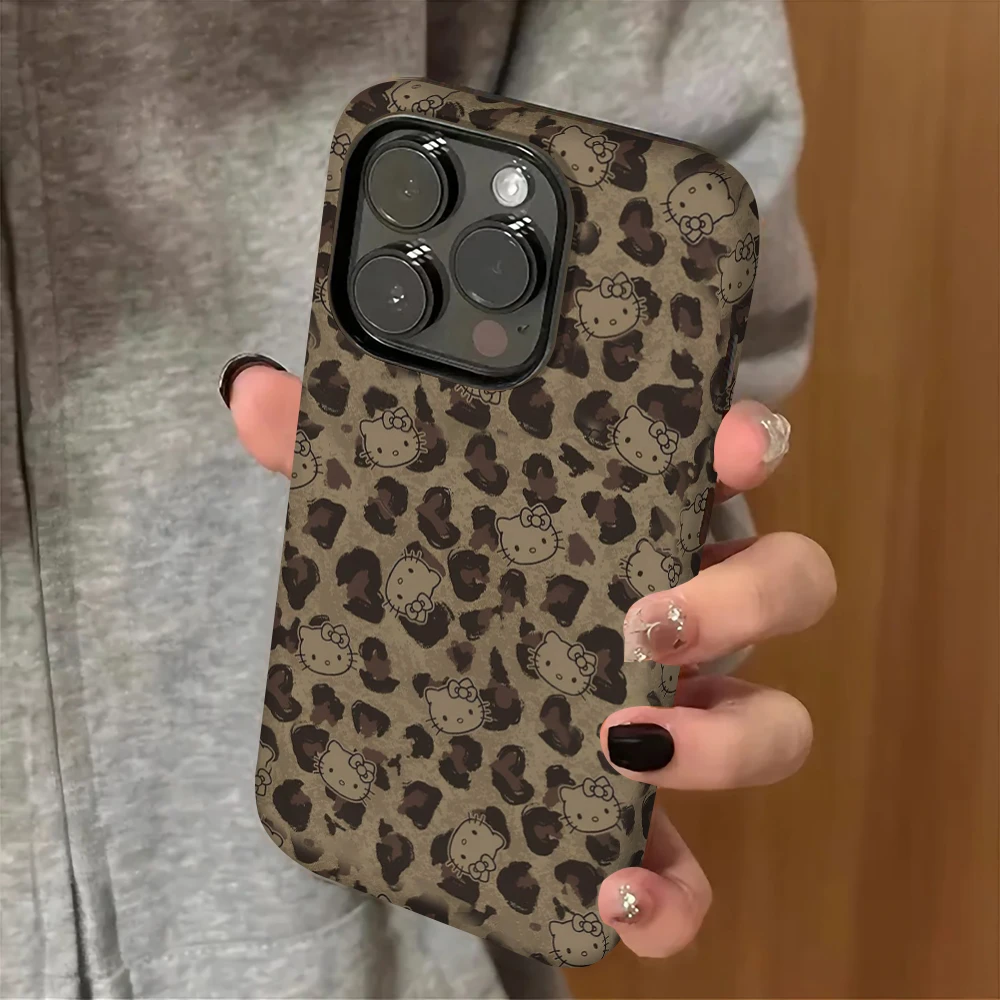 雅天立豹纹kitty菲林二合一适用苹果17手机壳华为70vivoppo小米15