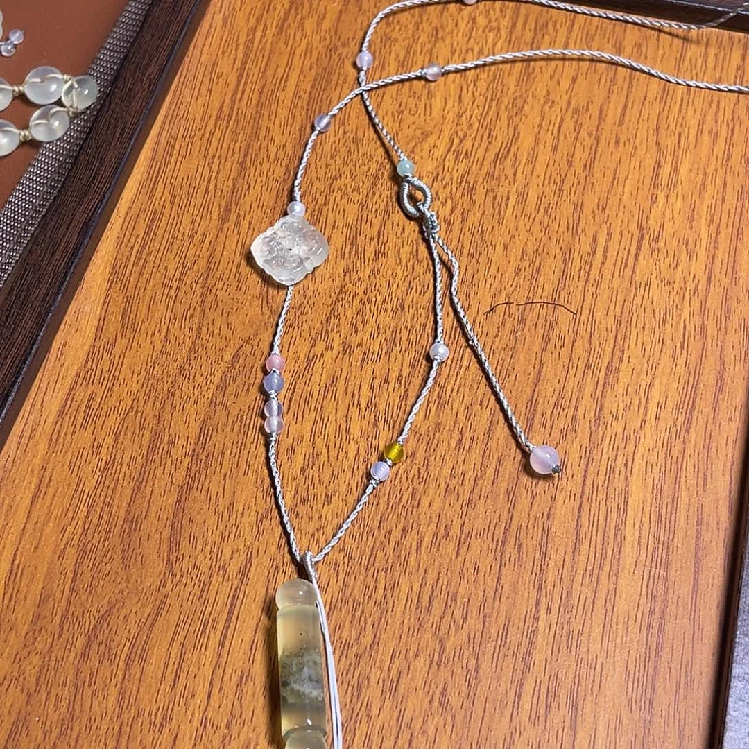 景***懿蛇纹石玉未镶嵌手绳