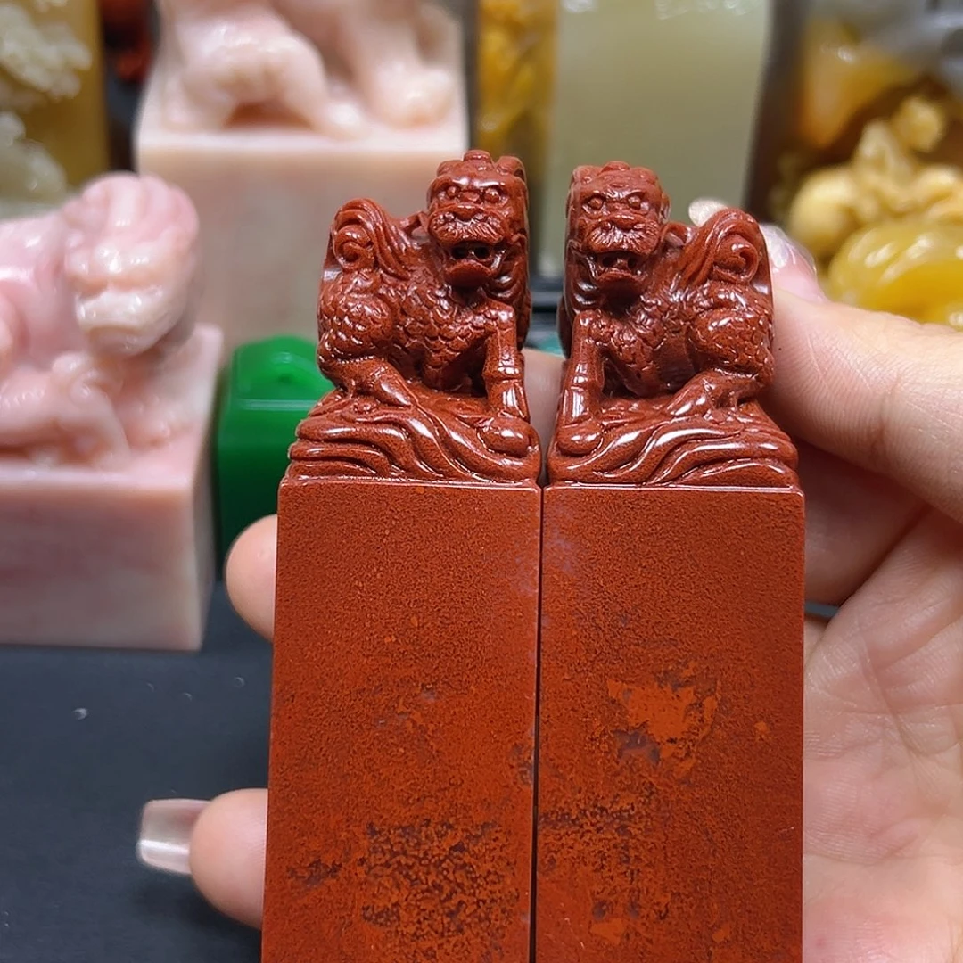 寿山石大****糖印章雕刻工艺