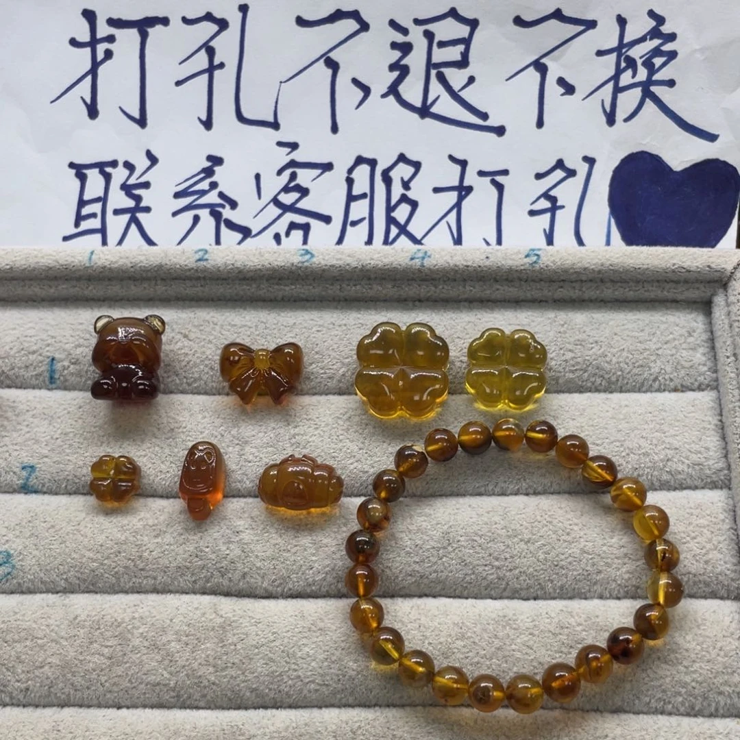 琥珀裸石未镶嵌瑜****?天然琥珀