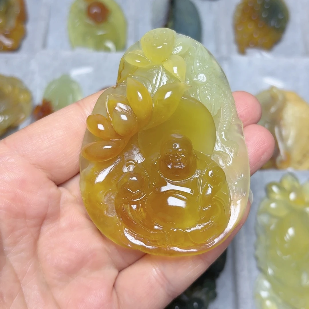 蛇纹石玉未镶嵌吊坠(不含链)