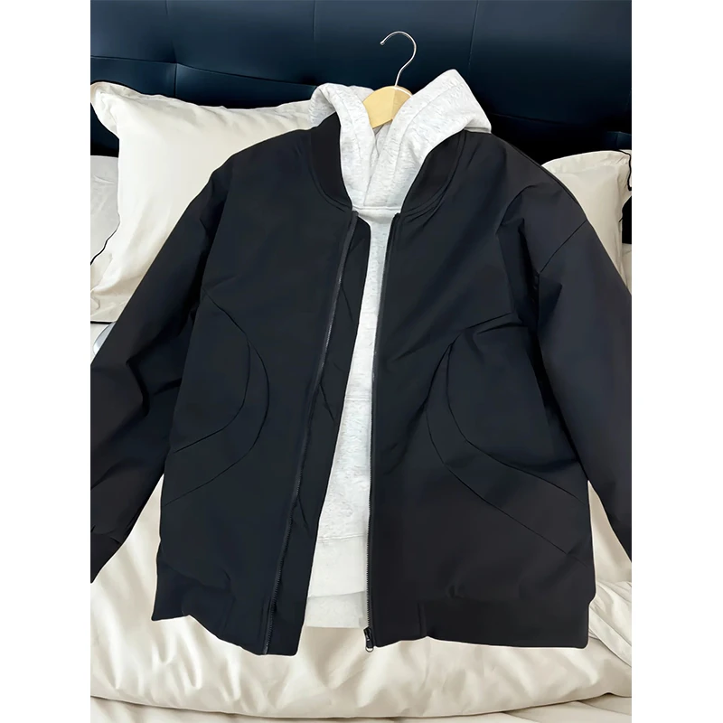 美式飞行员夹克外套男春季潮牌短款加厚棉服cleanfit情侣棒球服