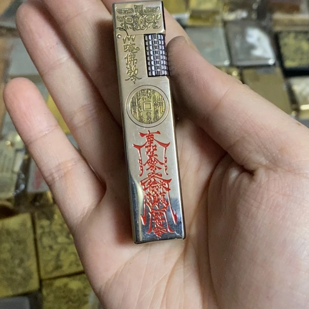 冰***璃战壕黄铜打火机福利