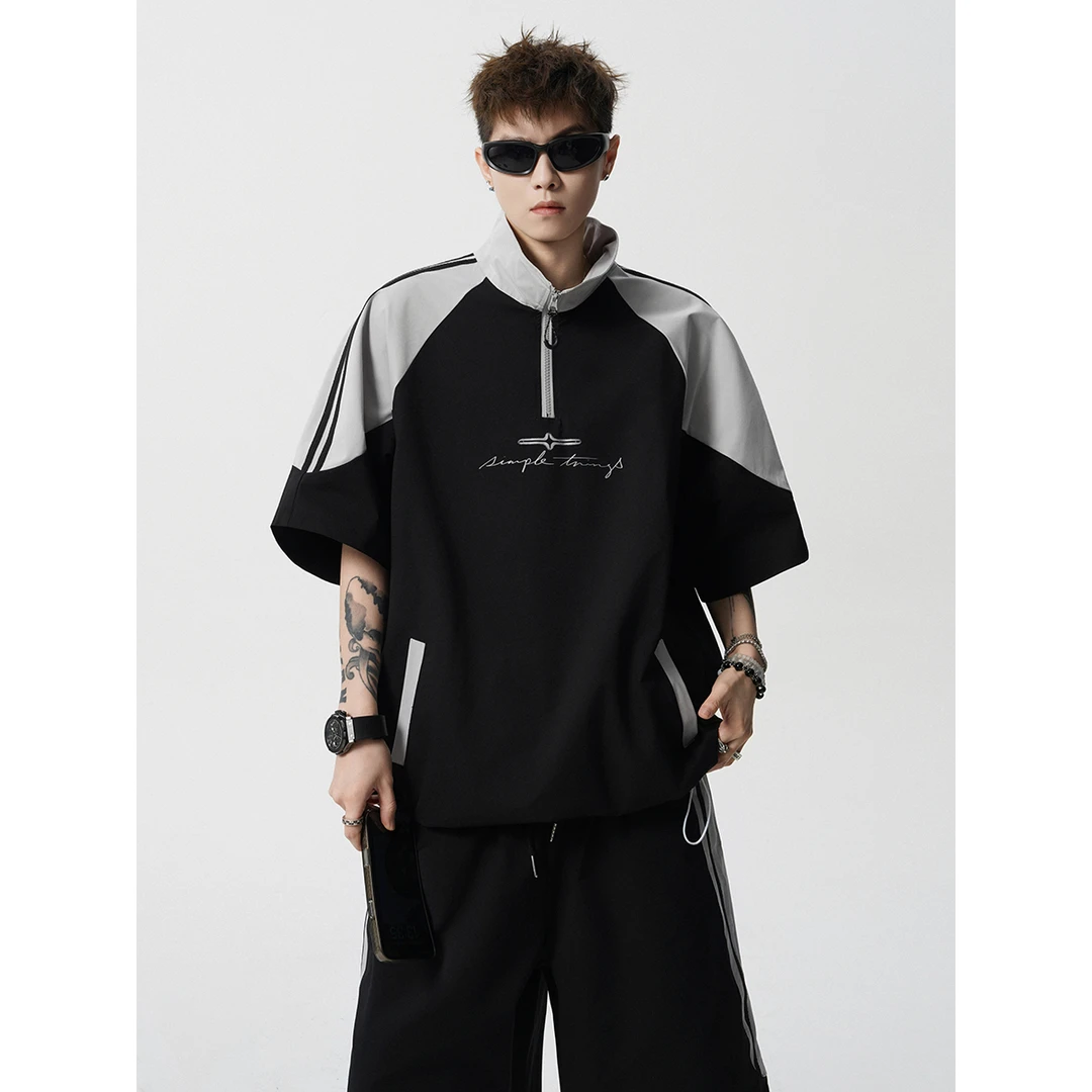 MTVO迈特优夏季短袖短裤套装男新款透气百搭宽松潮牌休闲运动套装