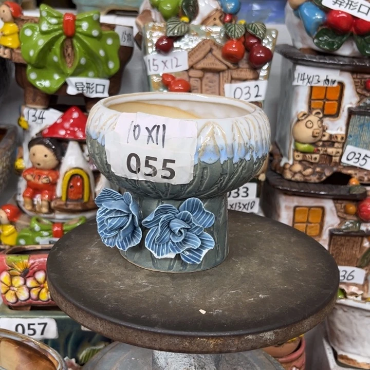 紫砂花盆粗陶材质多肉花盆