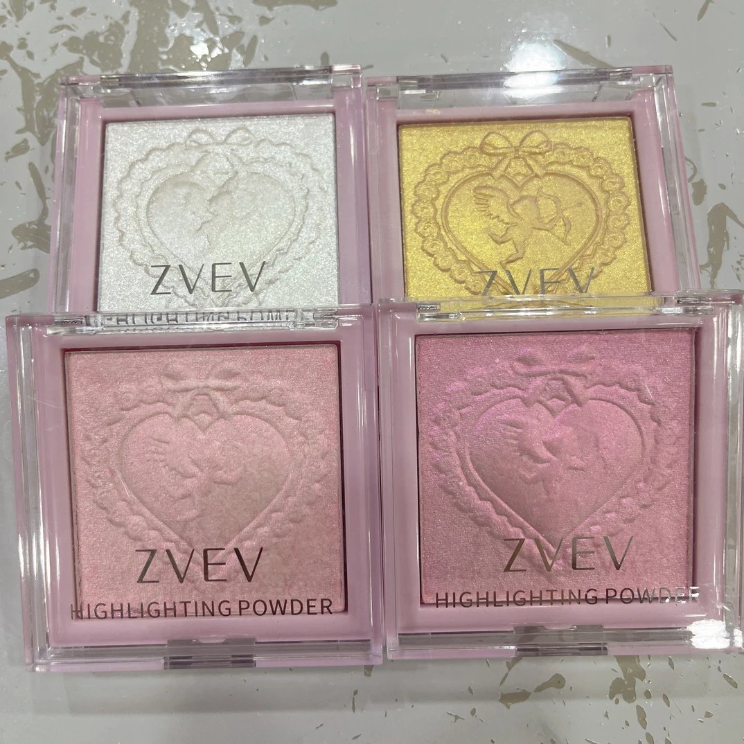 爱心设计带细闪纯欲仙女适用素颜超自然显白单色高光修容粉