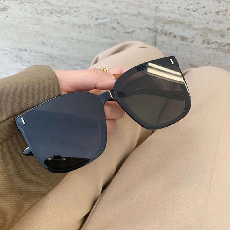 遮阳新款眼镜防紫外线大脸方框红色墨镜显瘦太阳镜女潮复古太阳镜