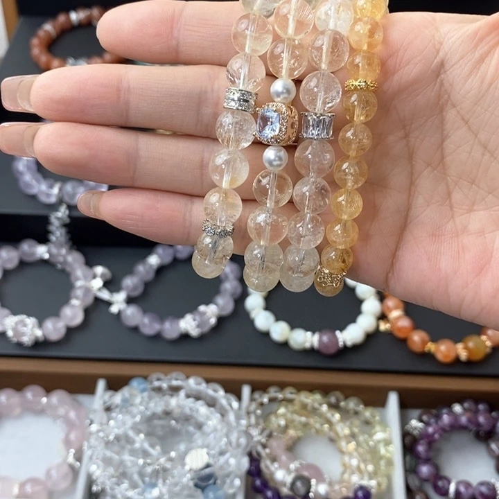 水晶手链合金水晶