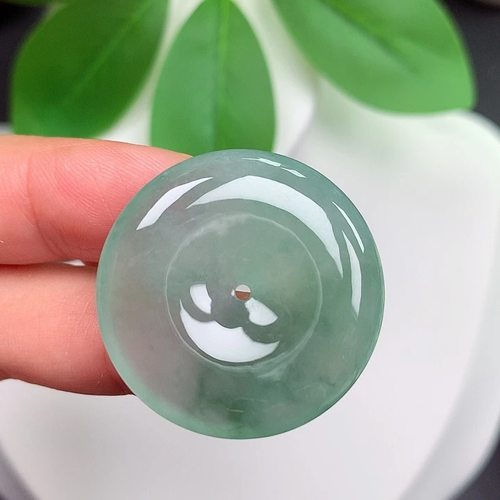颈饰未镶嵌翡翠平安扣 29.3x5.7mm