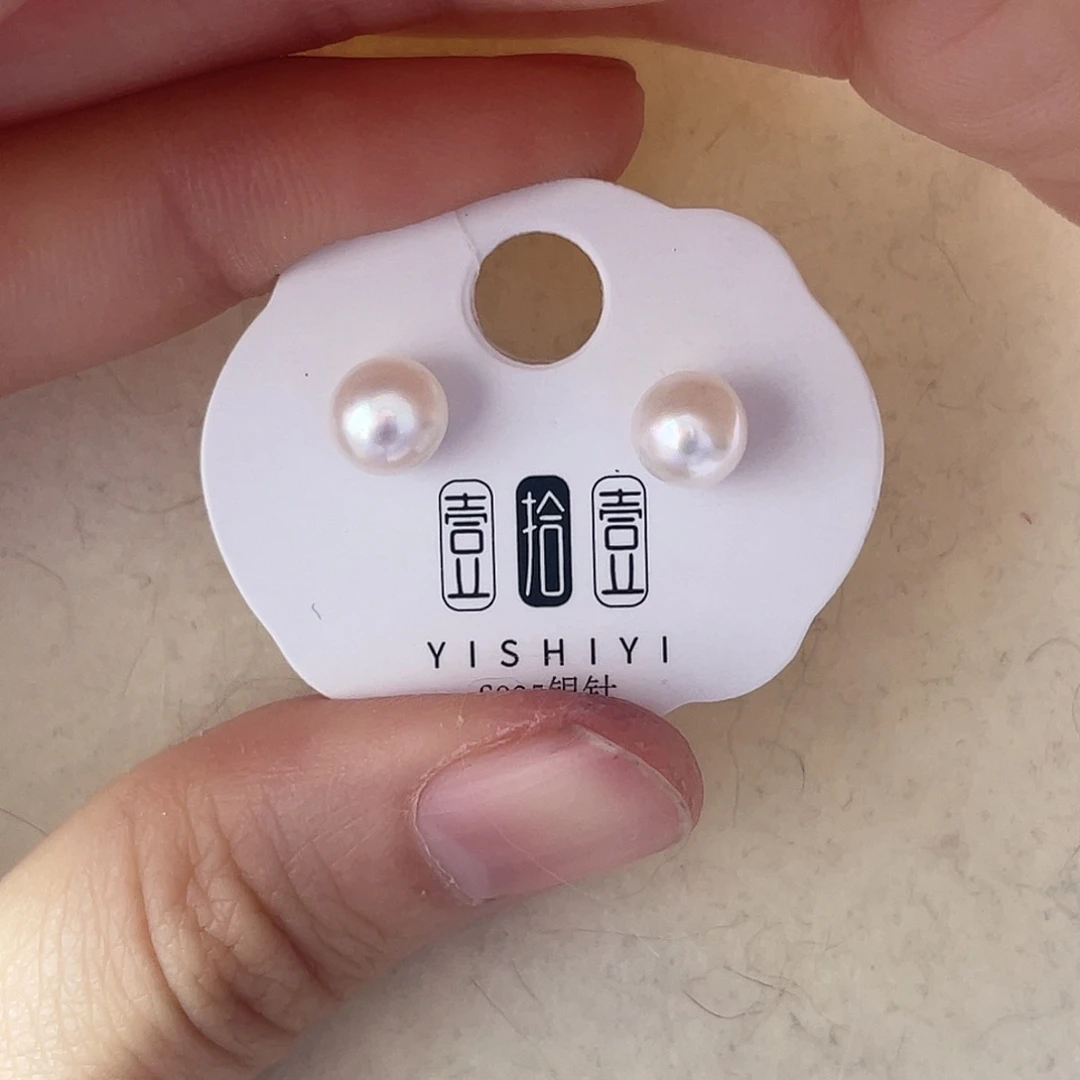 淡水珍珠耳饰银S925镶嵌