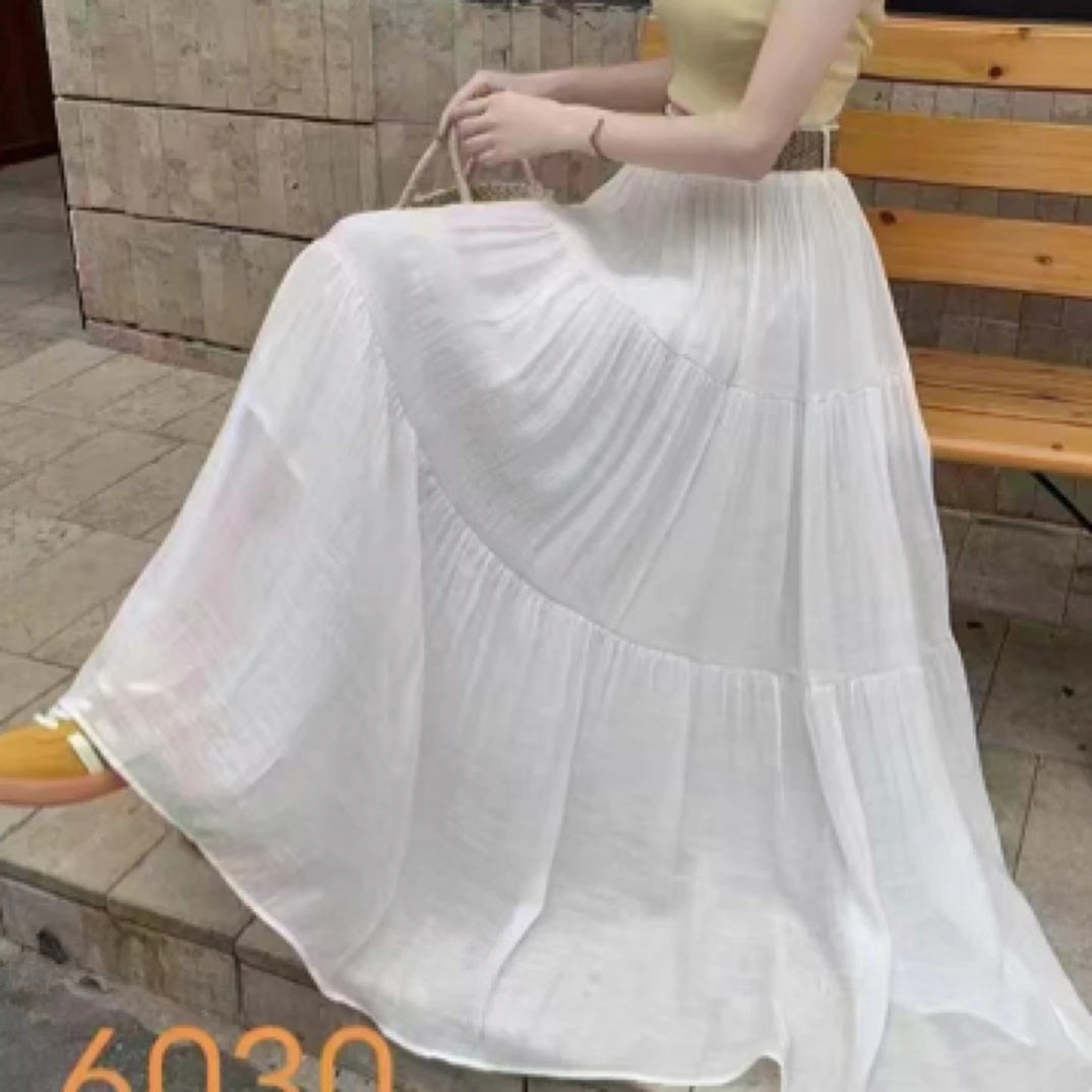 【孟孟家】显瘦透气拼接款百搭半身裙纱裙