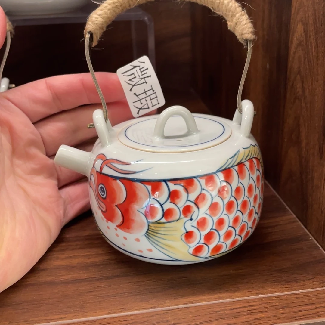 釉下手绘茶具微瑕