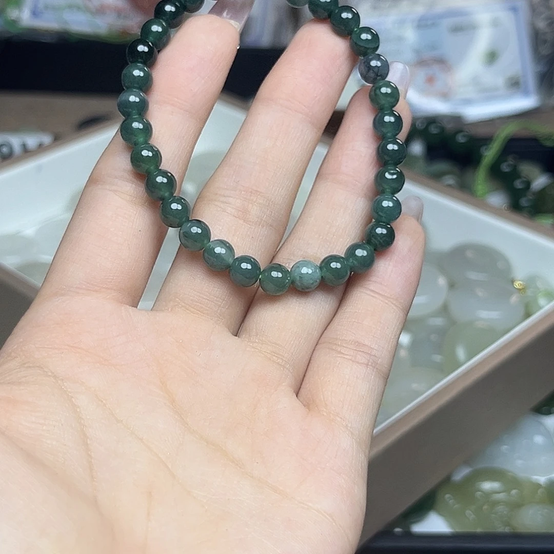 未镶嵌手链翡翠6mm