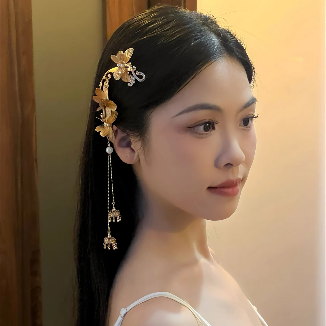 吾珥蝶络系列边夹·WEFJ00019/新中式国风发夹蝴蝶金属纯手工制作