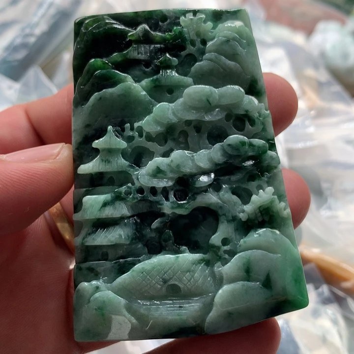 翡翠未镶嵌颈饰保真天然a货翡翠