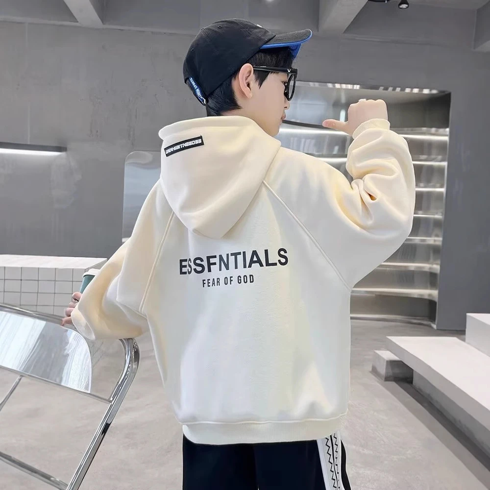 男童卫衣春秋款2025新款连帽上衣春装中大童衣服潮牌韩版童装