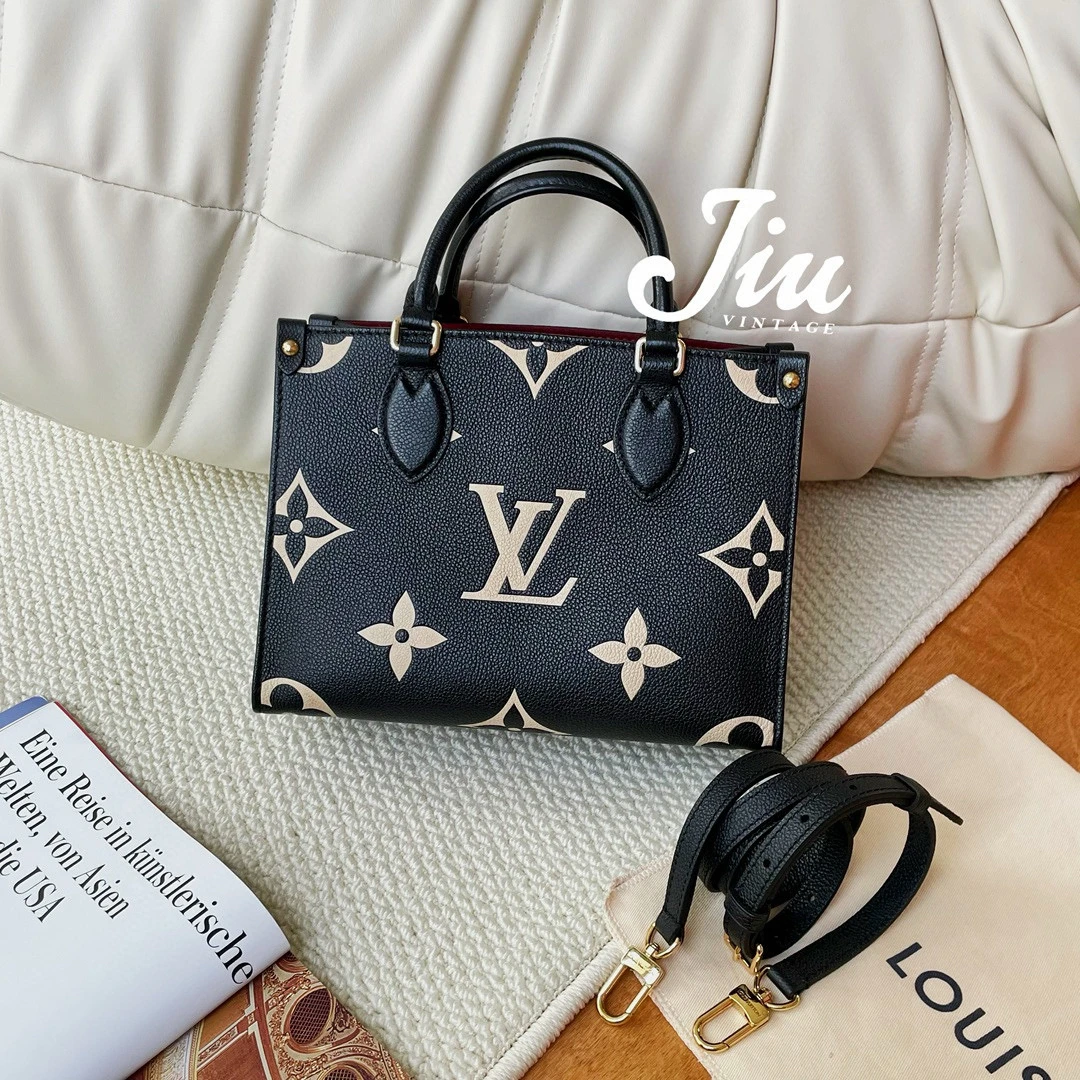 99新 LouisVuitton/路易威登 onthego黑拼白小号JM17TH67-0024