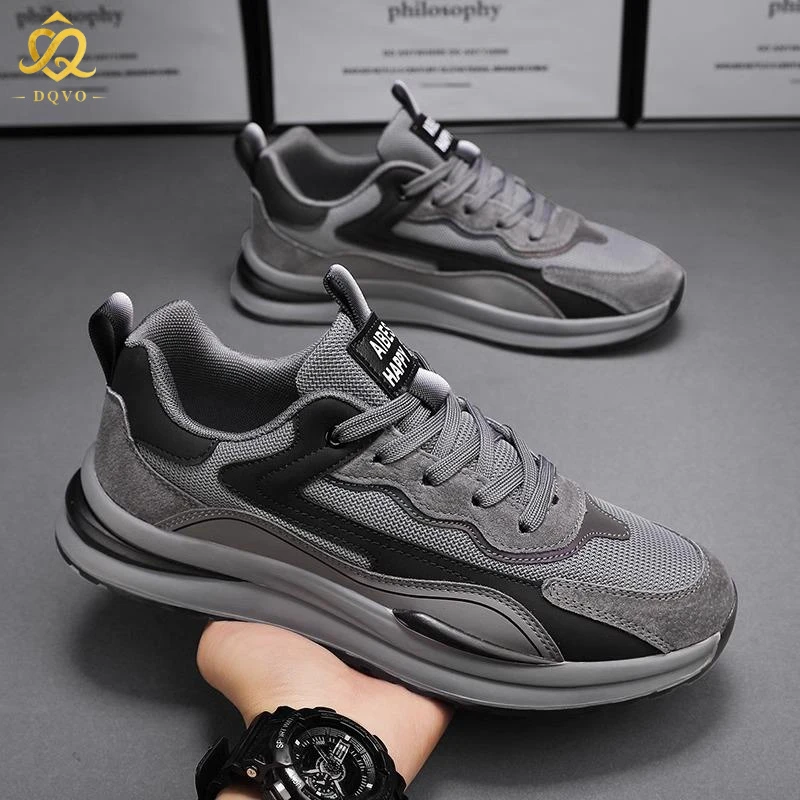 男鞋2024新款冬季韩版潮流透气休闲网面鞋男士时男士网面厚底懒鞋