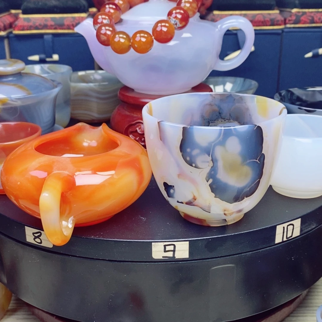 未镶嵌茶具玛瑙/玉髓铁*