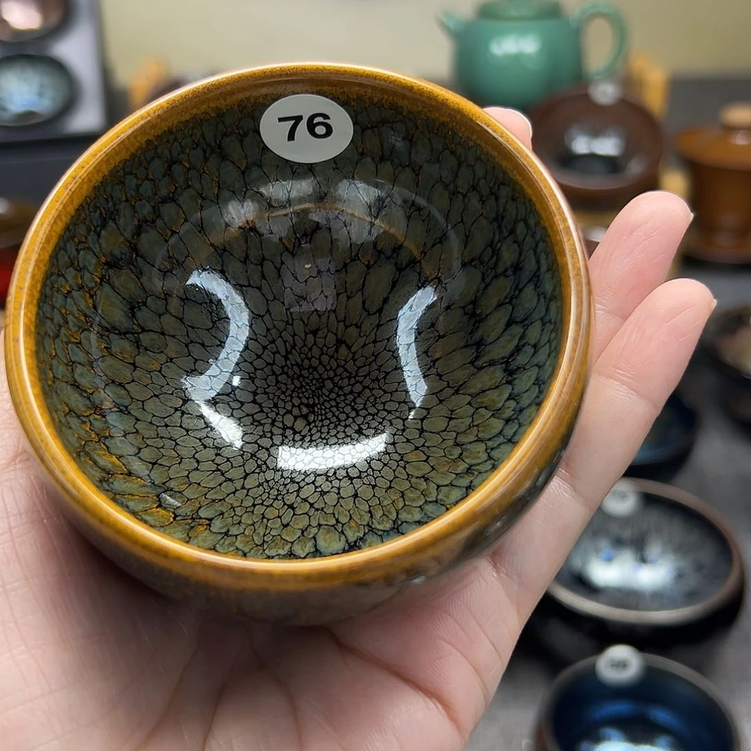 茶盏鹧鸪波体手工杯