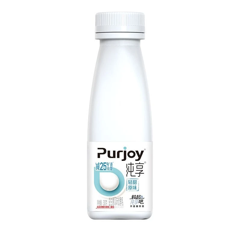 君乐宝纯享轻甜原味益生菌风味发酵乳300g/瓶(包装随机) 原味酸奶瓶装