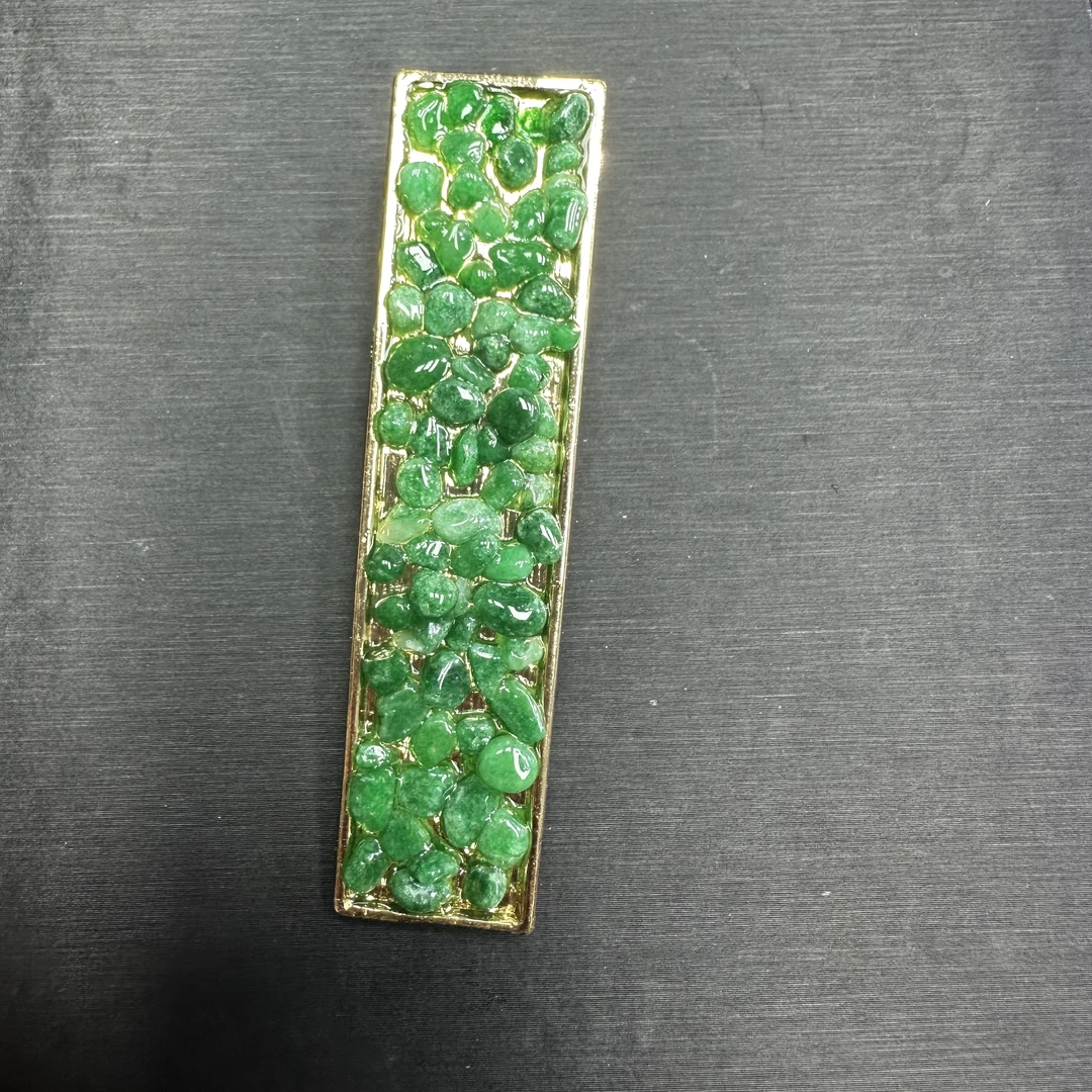 花青翡翠发夹 A276