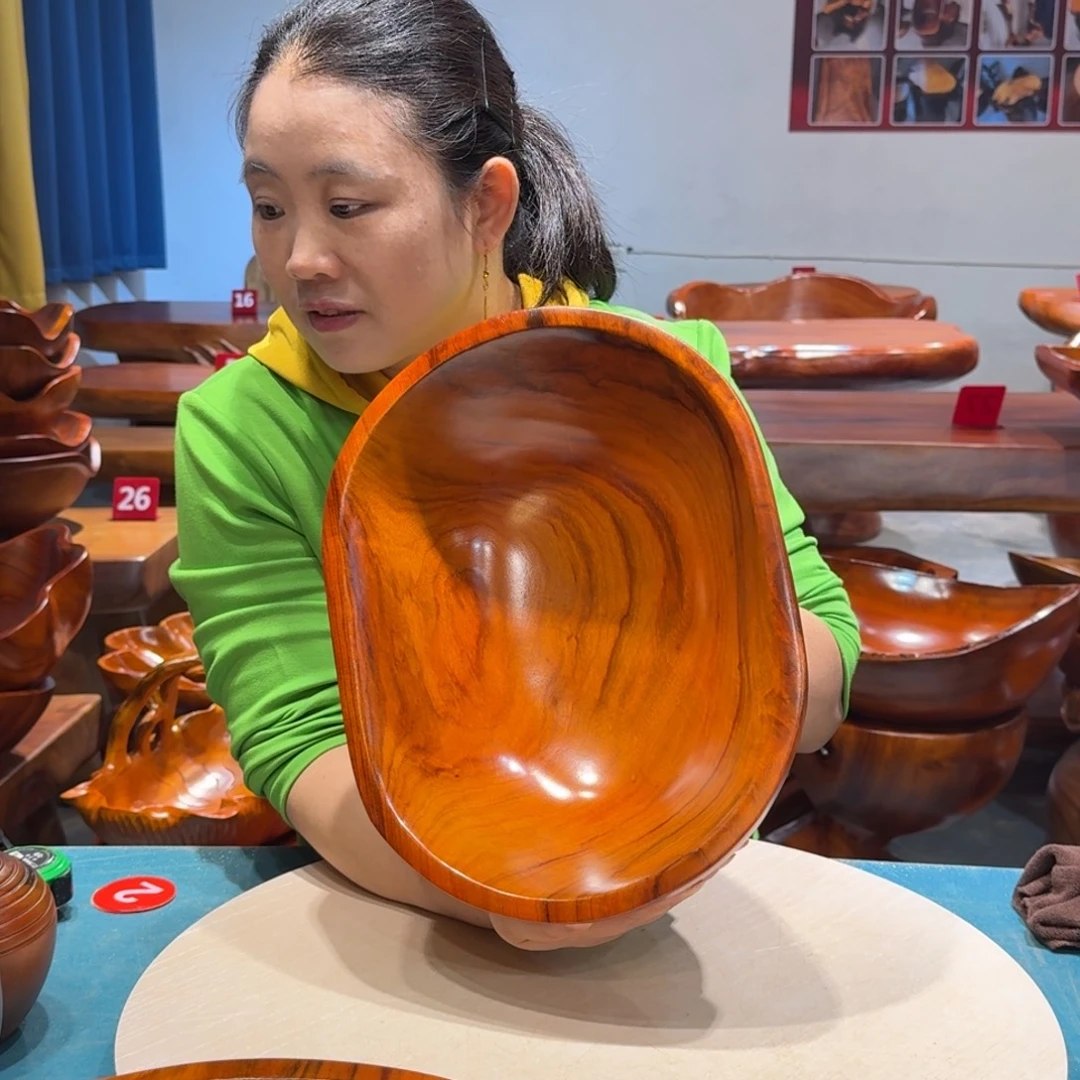 用***6木果盘35*26*12 香樟实木