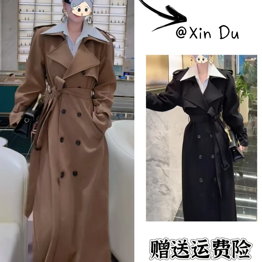 2025秋季新款时尚显瘦气质女士网红洋气风衣百搭款D22785