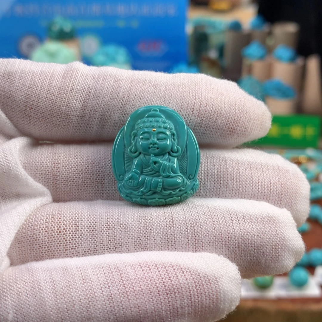 绿松石未镶嵌珠宝奇石20.3mm