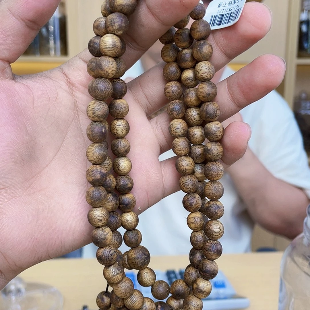 沉香碎屑沉香绿棋母树圆珠长串0.9/31克➕多样性发一