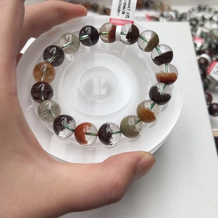 未镶嵌手链水晶天然毕业聚宝盆四季幽灵12.8