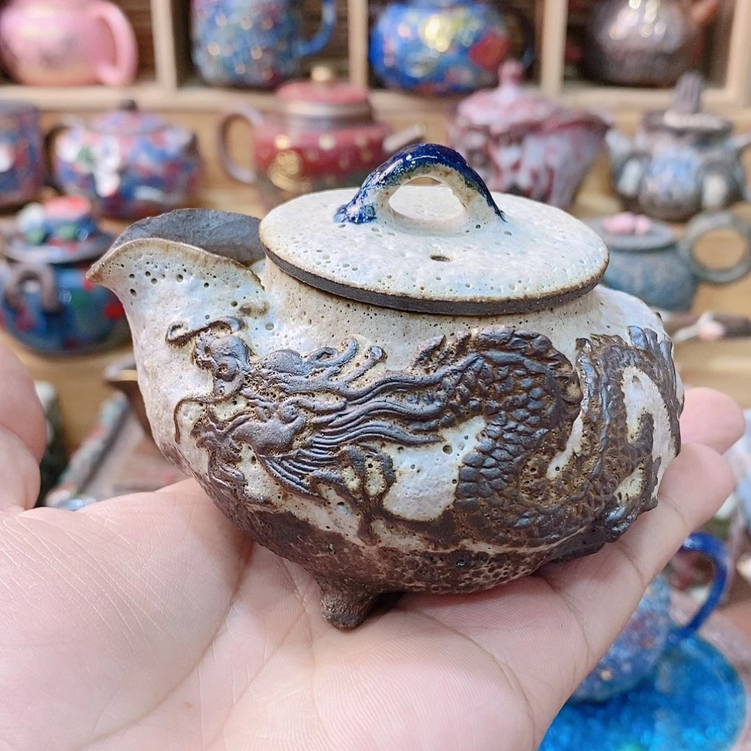 粗陶志野柴烧茶器