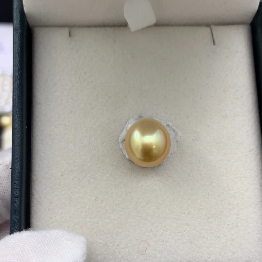 海水珍珠裸珠11.9mm浓金水滴