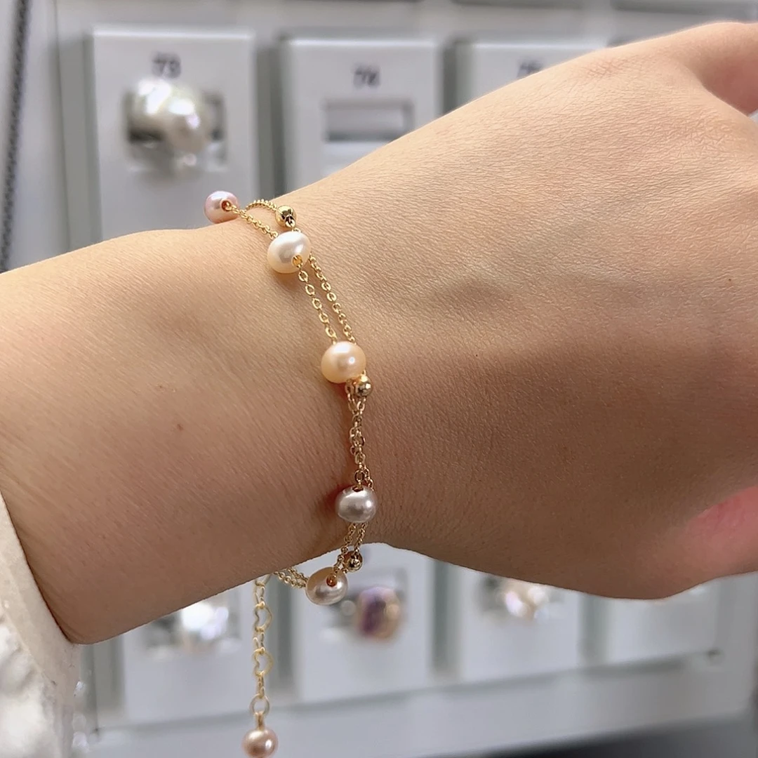 淡水珍珠耳饰银S925镶嵌