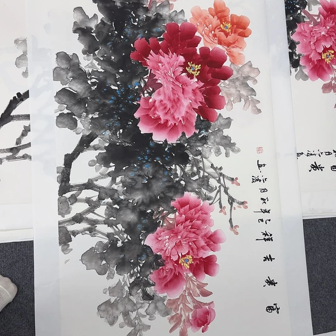 国画100*50刘亦凌纯手绘