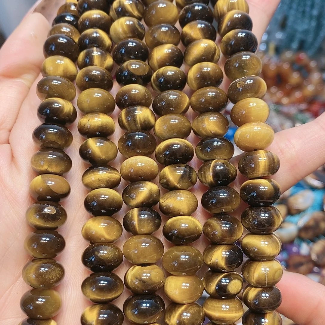 玛瑙/玉髓散珠天然A货虎眼一条胖算盘一条