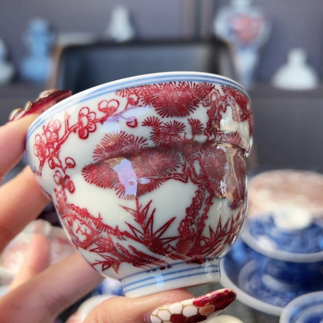 摆件景德镇毛仔柴窑主人杯