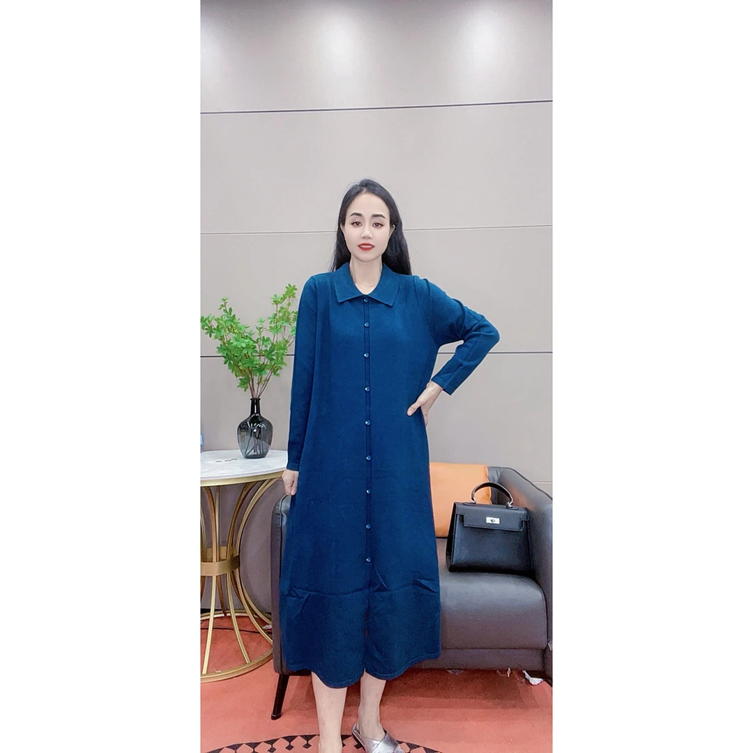 3718 新款高端洋气显瘦针织大码连衣裙