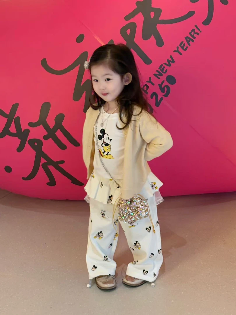 2025樱桃九九春季韩版米老鼠套装