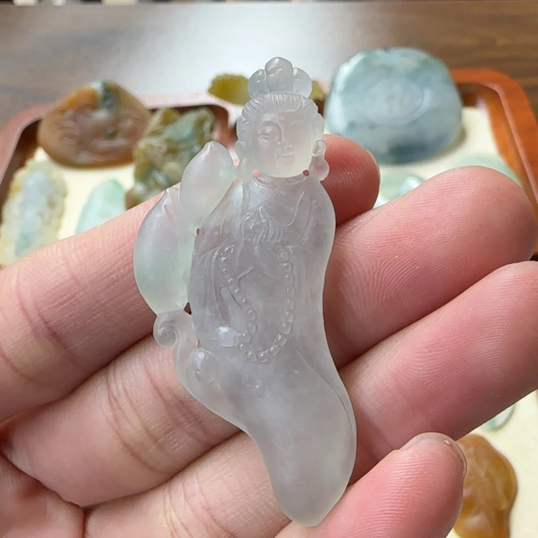 定制翡翠未镶嵌许**子观音