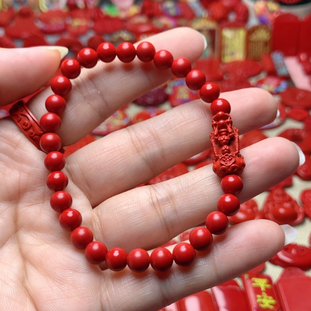 天然辰砂工艺品朱砂手串