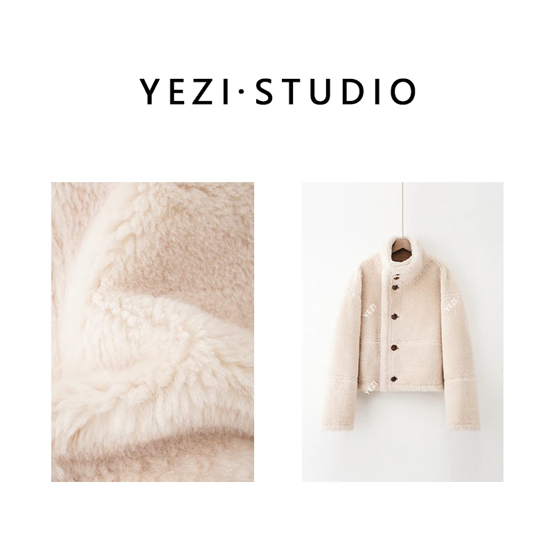 叶子定制【熠熠生辉】羊剪绒双面穿羊毛机车短外套24415211-12/28