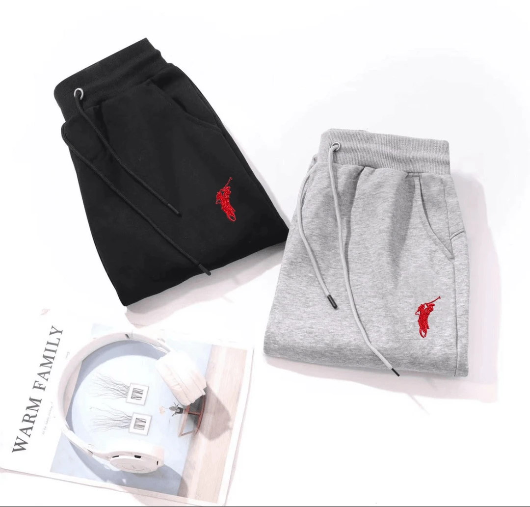 【赤马运动裤】美式刺绣卫裤男女同款痞帅束脚运动裤休闲卫裤