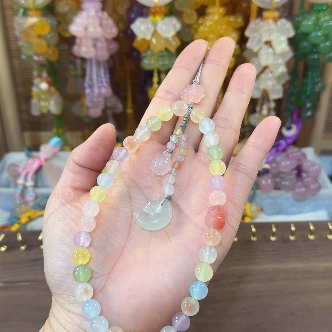 玛瑙/玉髓未镶嵌手机挂件