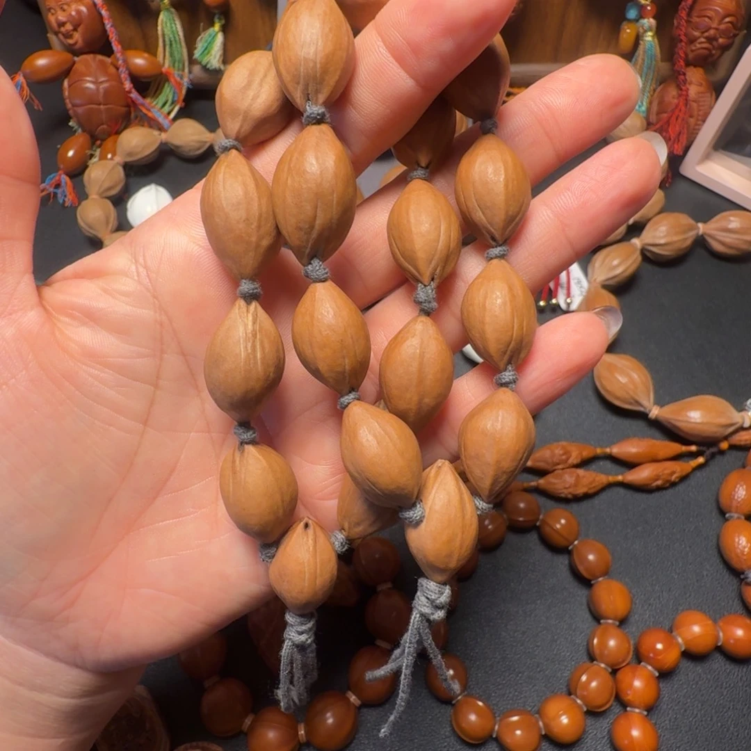 随***心手串/手链橄榄核1.3小豆子原皮油核手捻两条福利