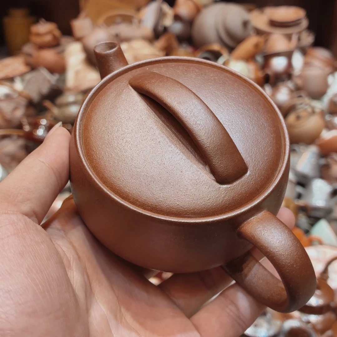 柴烧老岩泥手工茶壶器皿